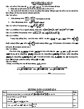 Đề kiểm tra số 10 - Toán 12